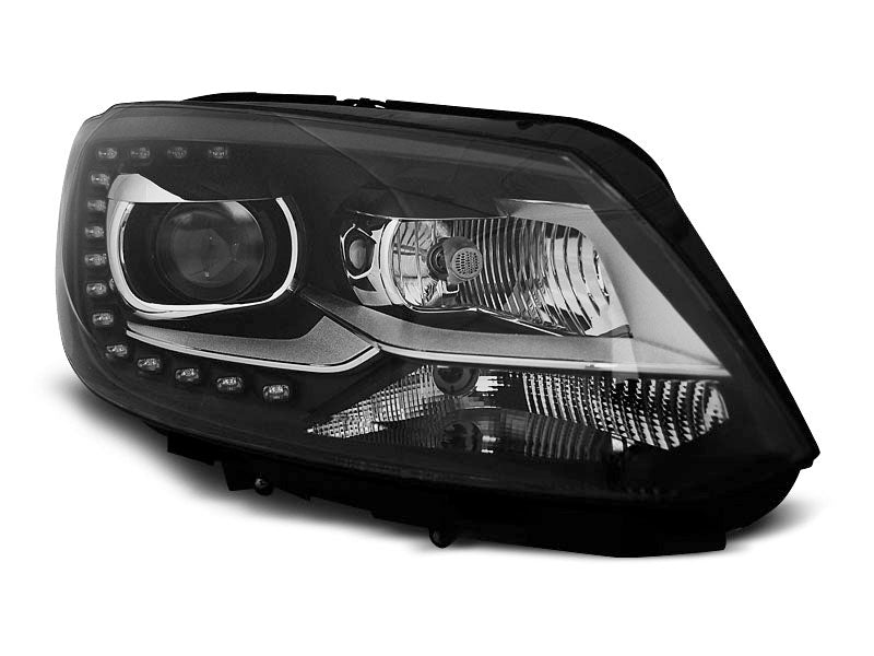 Tuning-Tec LED Tagfahrlicht Scheinwerfer für VW Touran 5T / Caddy 10-15 schwarz