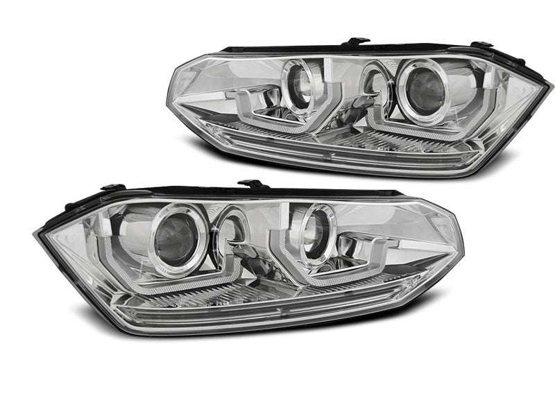 Tuning-Tec LED Scheinwerfer für VW Polo VI 2G 3/5 Türer ab 2017 chrom dynamisch