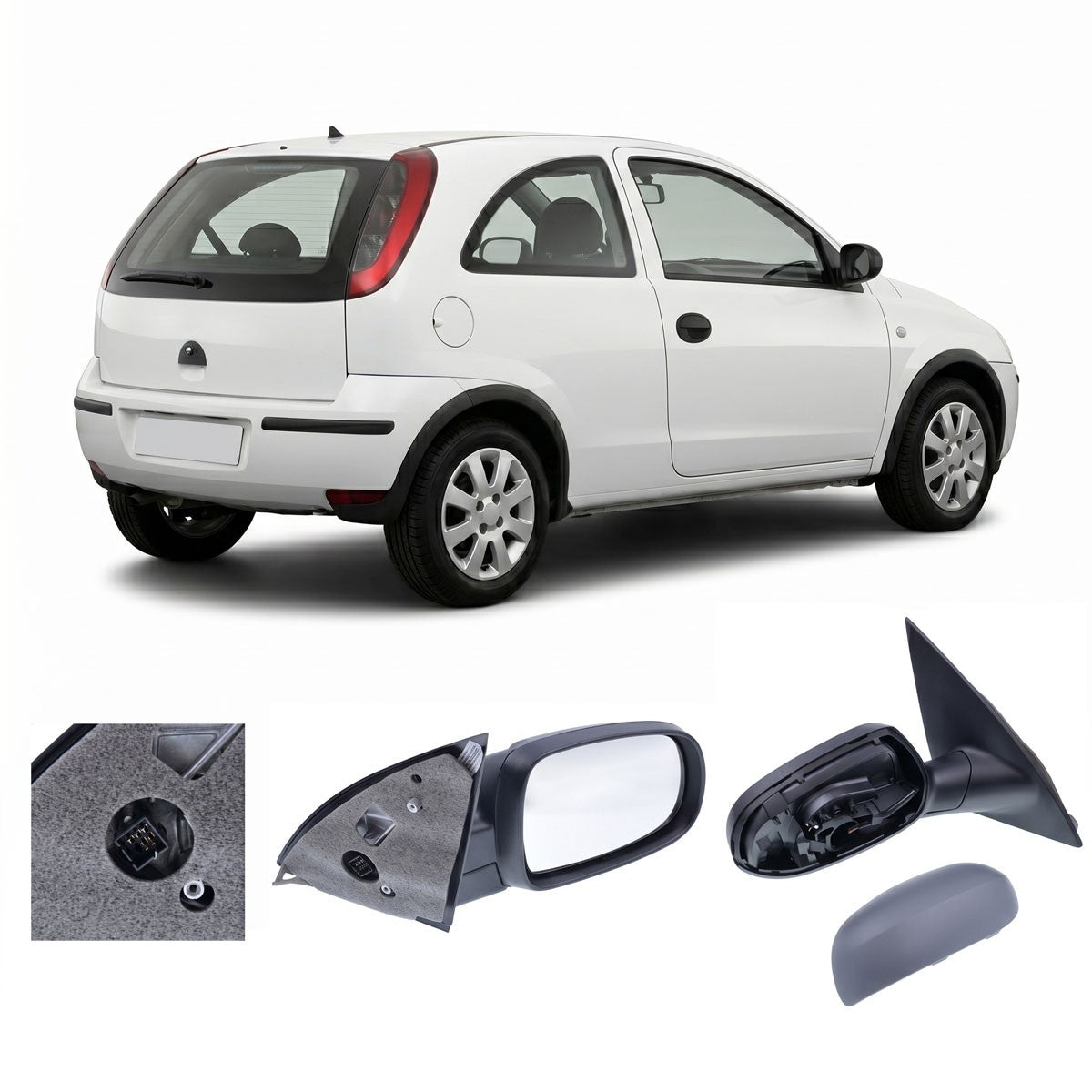 Rechter Außenspiegel elektrisch beheizt passend für Corsa C / Barina 2000-2006