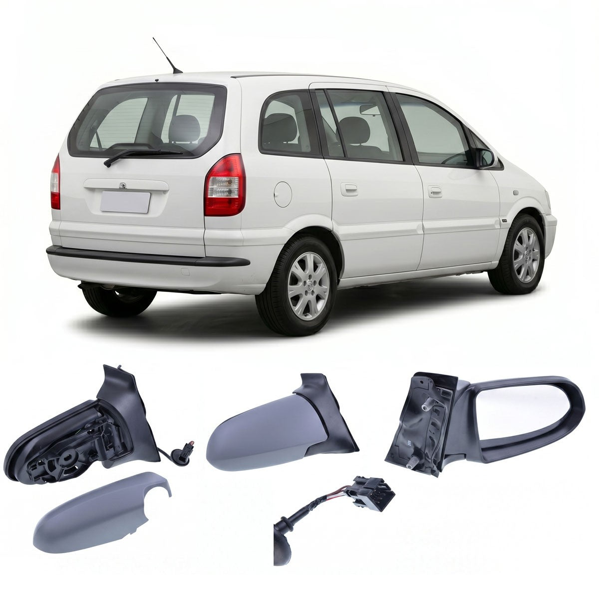 Elektrisch beheizter Außenspiegel auf der Beifahrerseite passend für Opel Zafira A 1999-2005