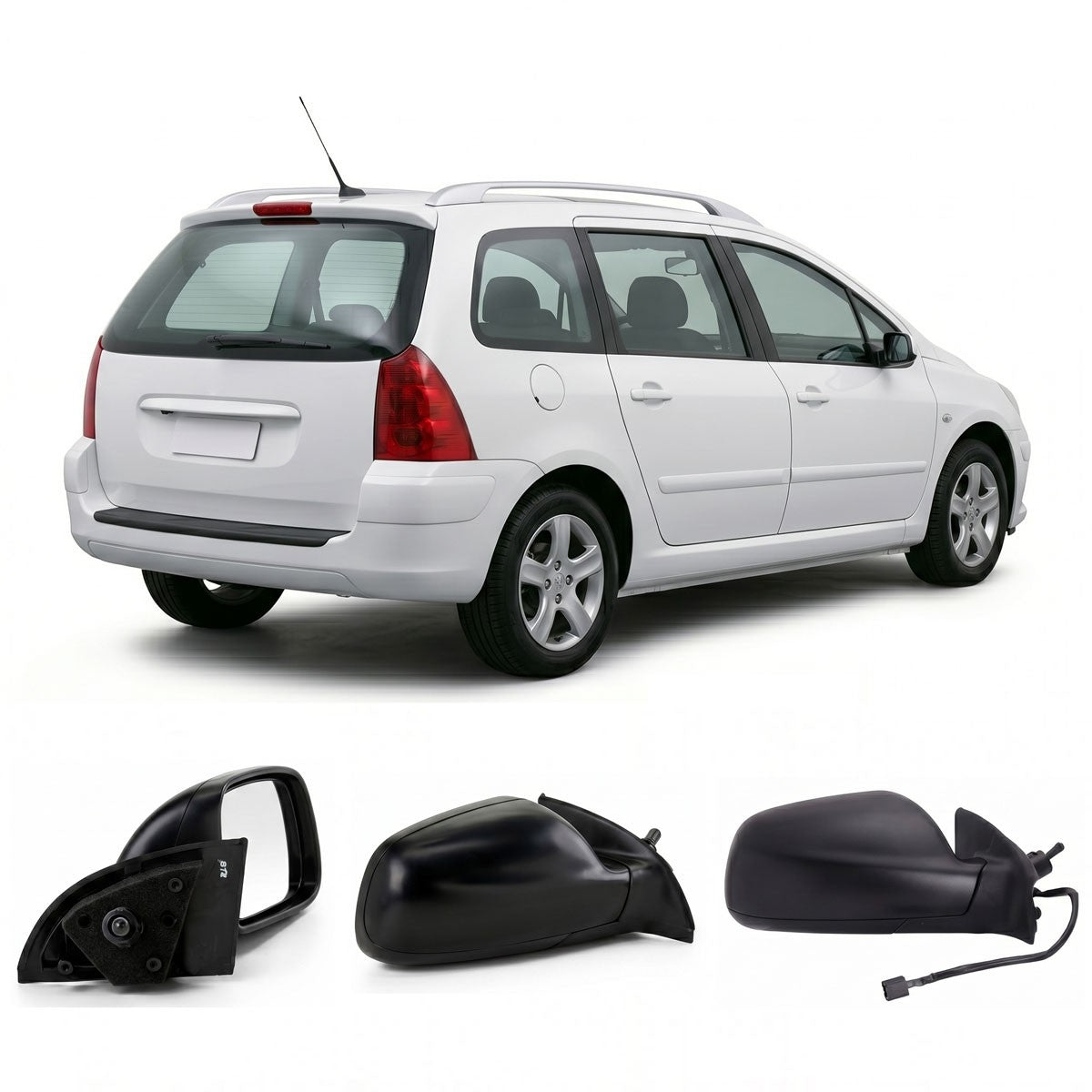 Rechtes manuelles Außenspiegel passend für Peugeot 307 2001-2008