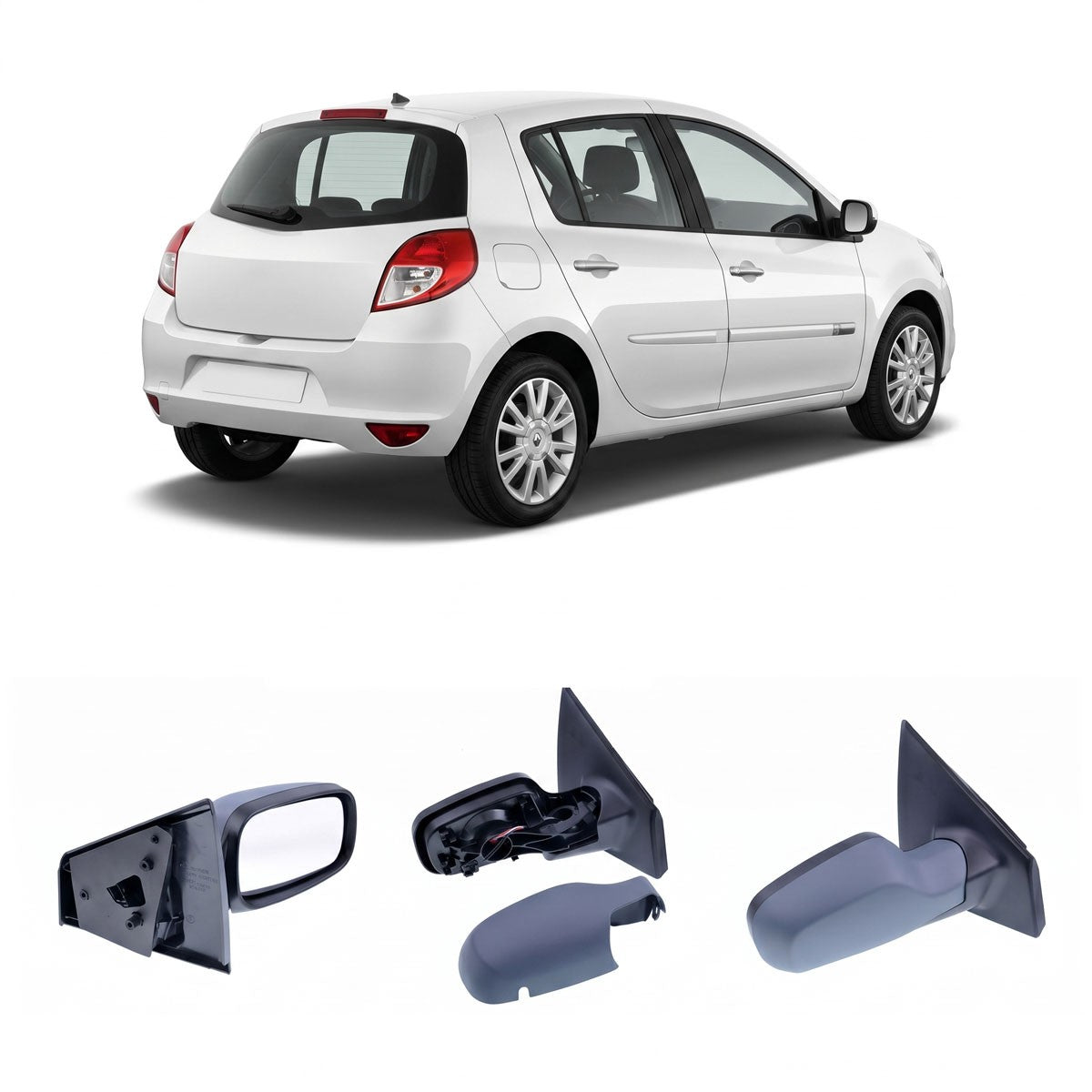 Rechter elektrischer beheizter Spiegel passend für Renault Clio III 2005-2009