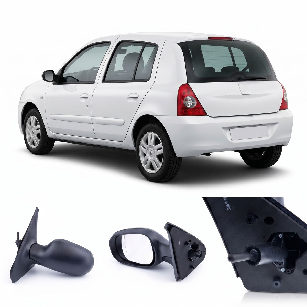 Außenspiegel Links Kabel Texturiert Asphärisch passend für Renault Clio 2001-2006