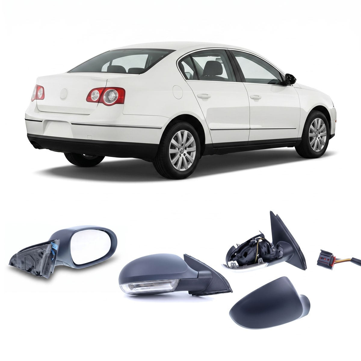 Elektrisch beheizter rechter Außenspiegel passend für VW Passat 3C 2005-2010