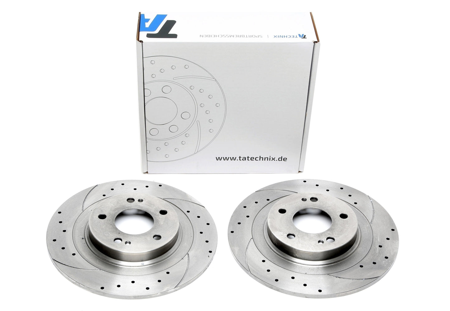 TA Technix Sport Bremsscheiben Satz Hinterachse passend für Citroën C4 Aircross / Mitsubishi ASX, Eclipse III Outlander II...