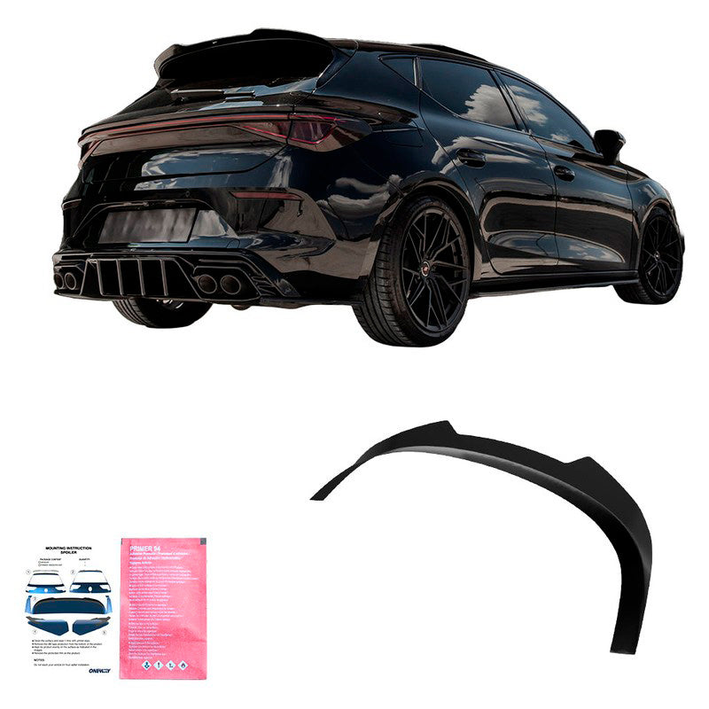 Oneway Dachspoiler (Cap) passend für Seat Leon IV HB FR & Cupra Leon HB 2020- - Schwarz glänzend