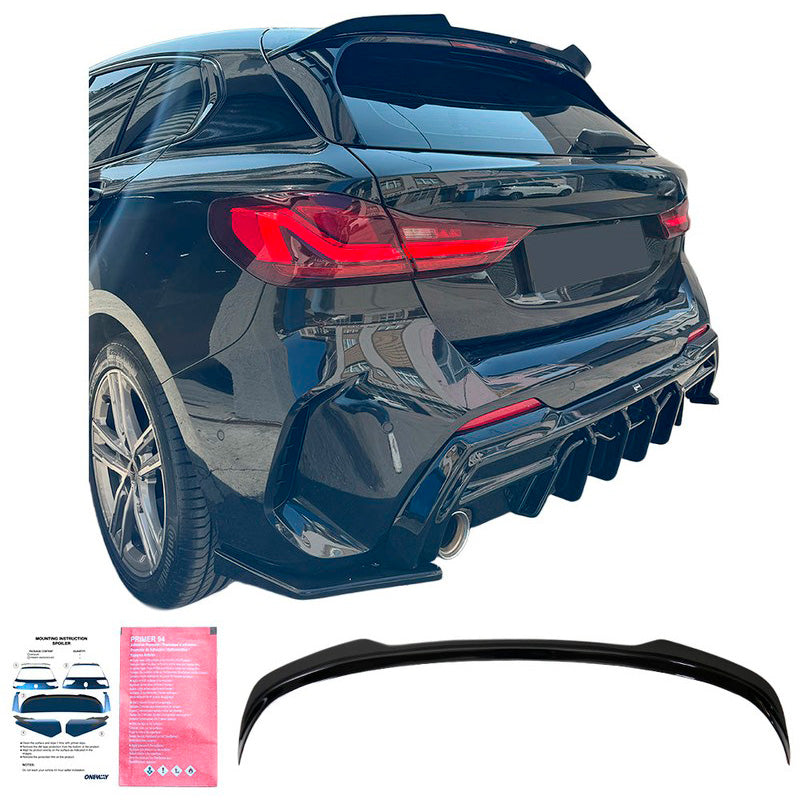Oneway Dachspoiler (Cap) passend für BMW 1er F40 (Standard) 2019-2024 - Schwarz glänzend