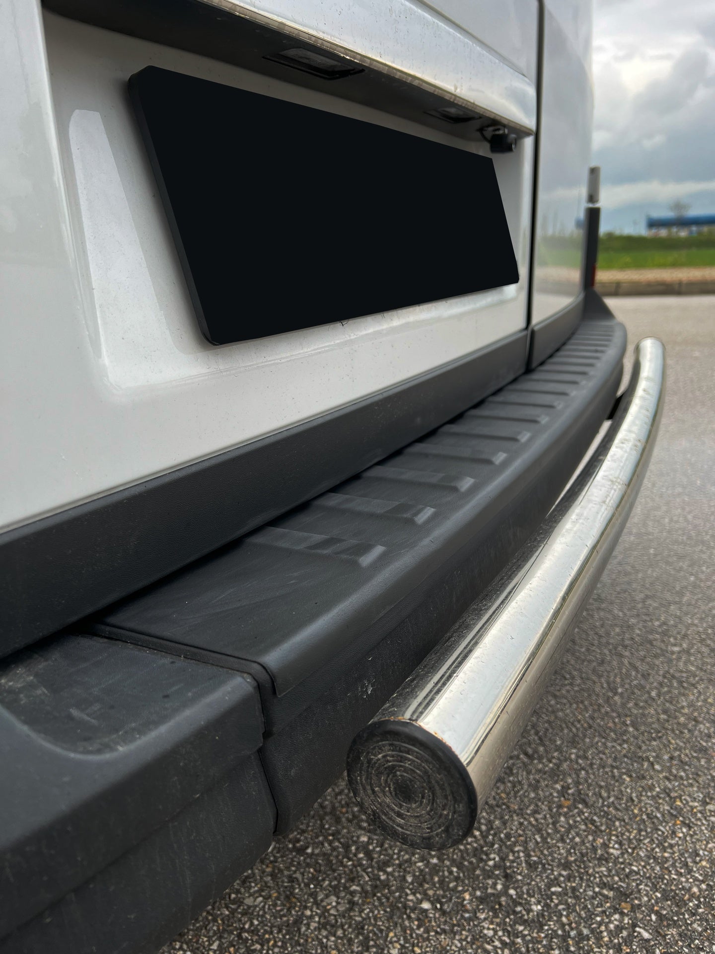 RP08.025 - Heckstoßstange Schutz passend für VW VOLKSWAGEN Crafter MK2 2017+ Matt Schwarz