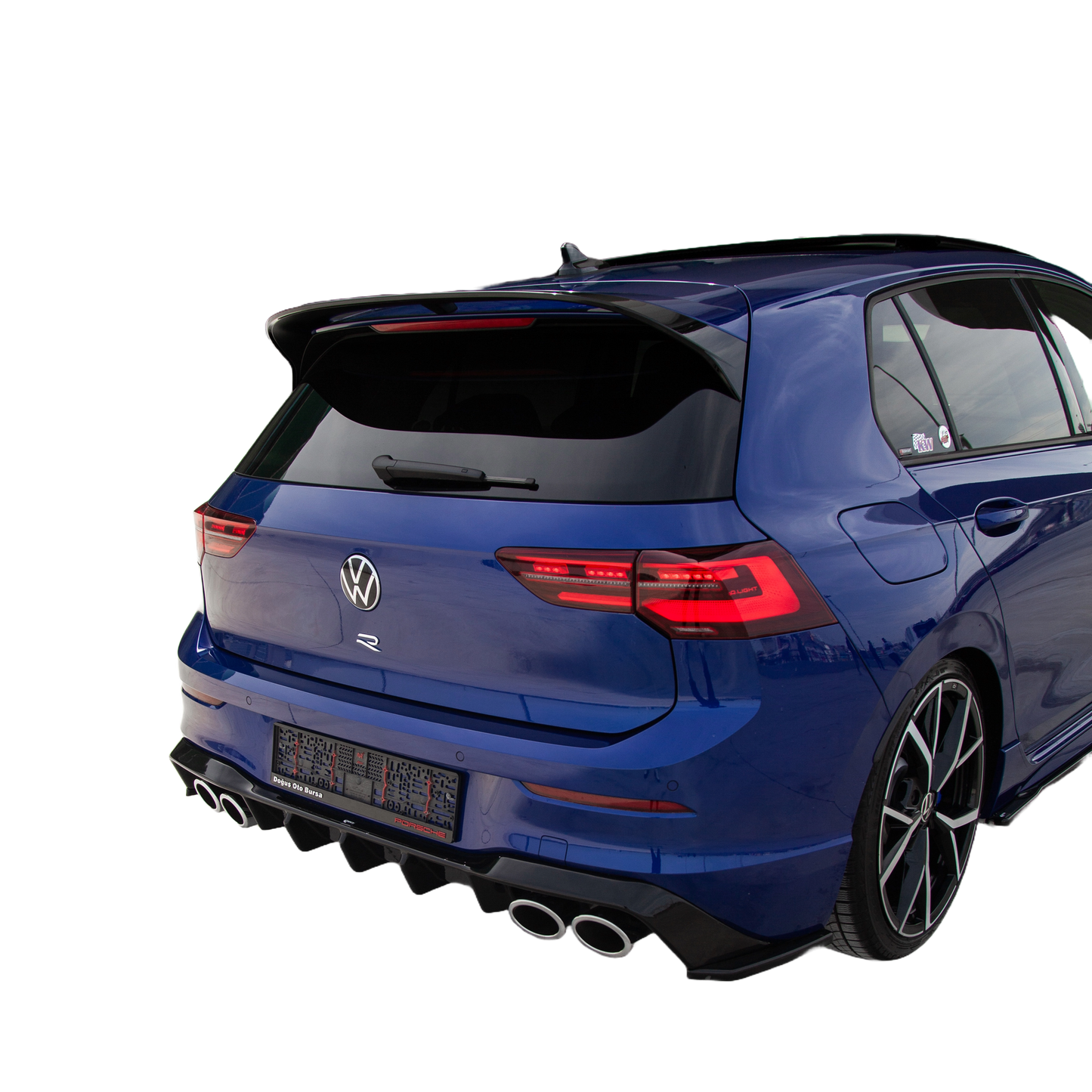 Heckseitensplitter Diffusoren passend für VW Golf R Mk8 2020+ Hochglanz Schwarz