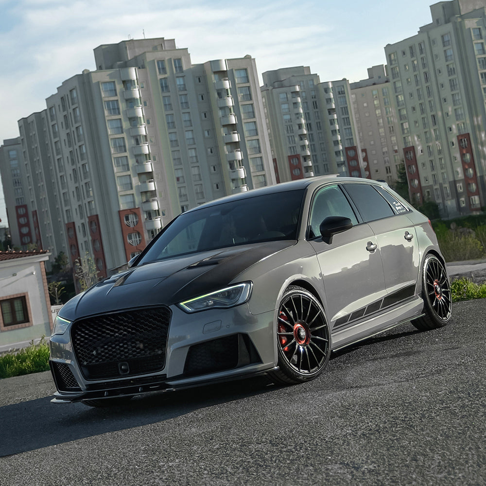 Seitenschweller passend für AUDI RS3 / RS3 Facelift 8V Sportback 2015-2020 Hochglanz Schwarz