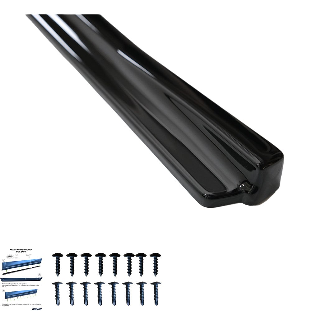 Seitenschweller Hochglanz Schwarz passend für BMW 4er G26 Grand Coupe M-Pack / M440i / i4 2020+ (2 Stück)