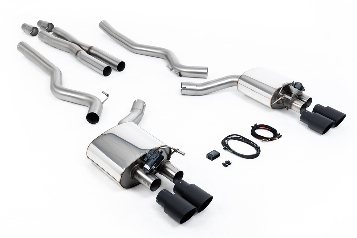 Milltek Sport Auspuffanlage passend für Ford Mustang 5.0 V8 GT Fastback - schwarze Endrohre