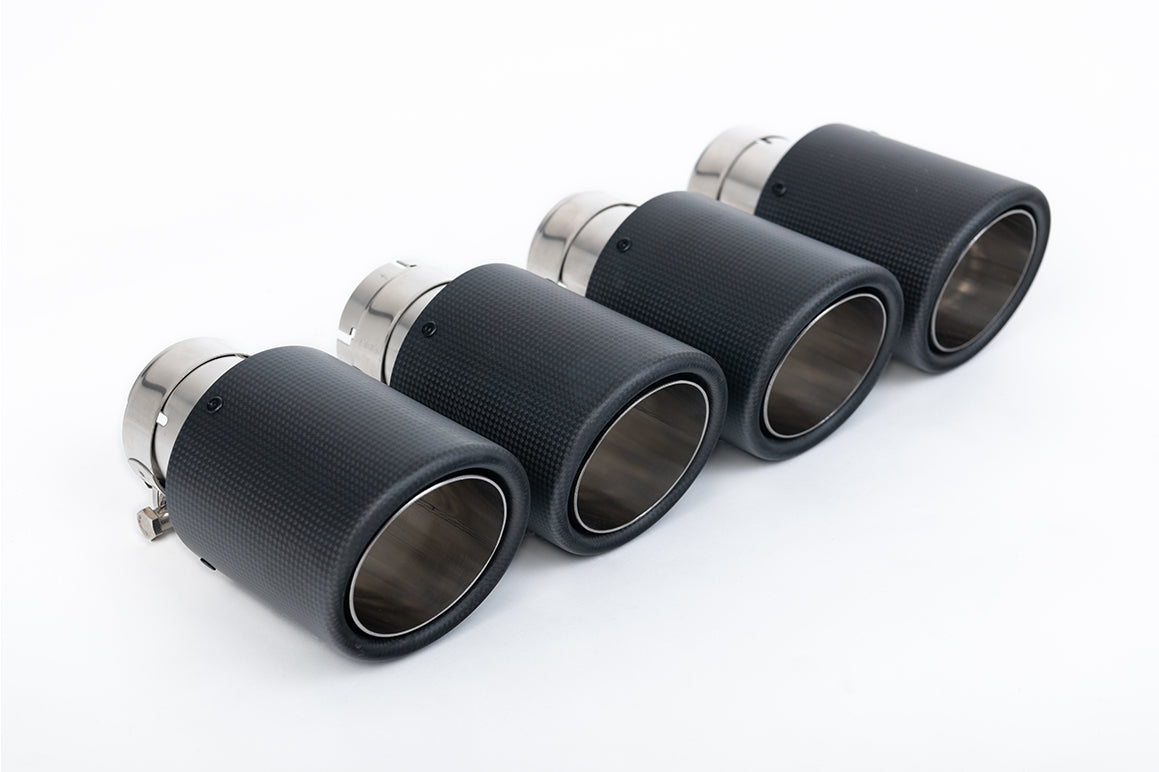 Milltek Sport Auspuffanlage passend für Volkswagen Golf Mk7.5 R 2.0 TSI - carbon Endrohre