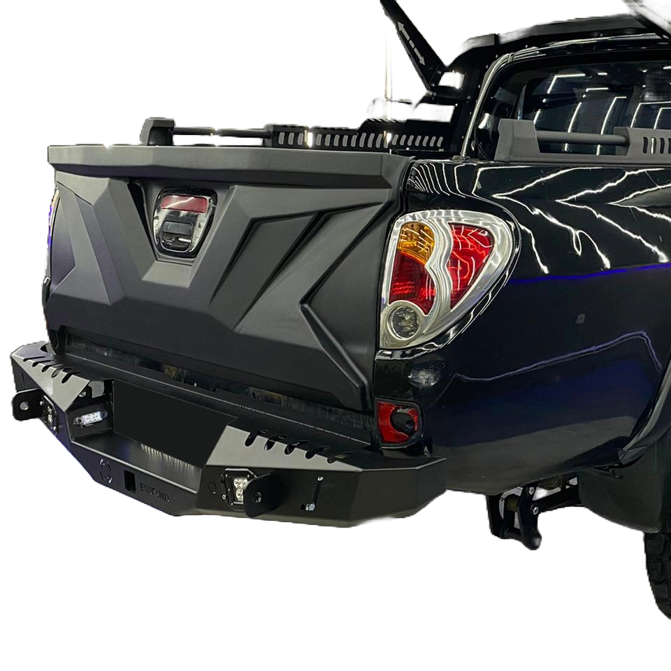 Heckklappenabdeckung passend für MITSUBISHI L200 Triton Serie 4 2010-2014 Matt Schwarz