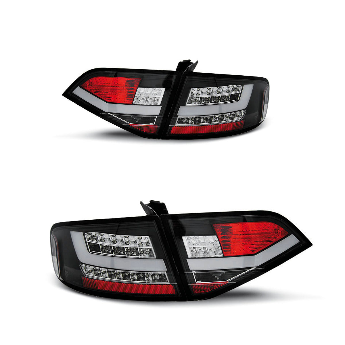 LED Rücklichter Schwarz passend für Audi A4 B8 08-11 Limousine