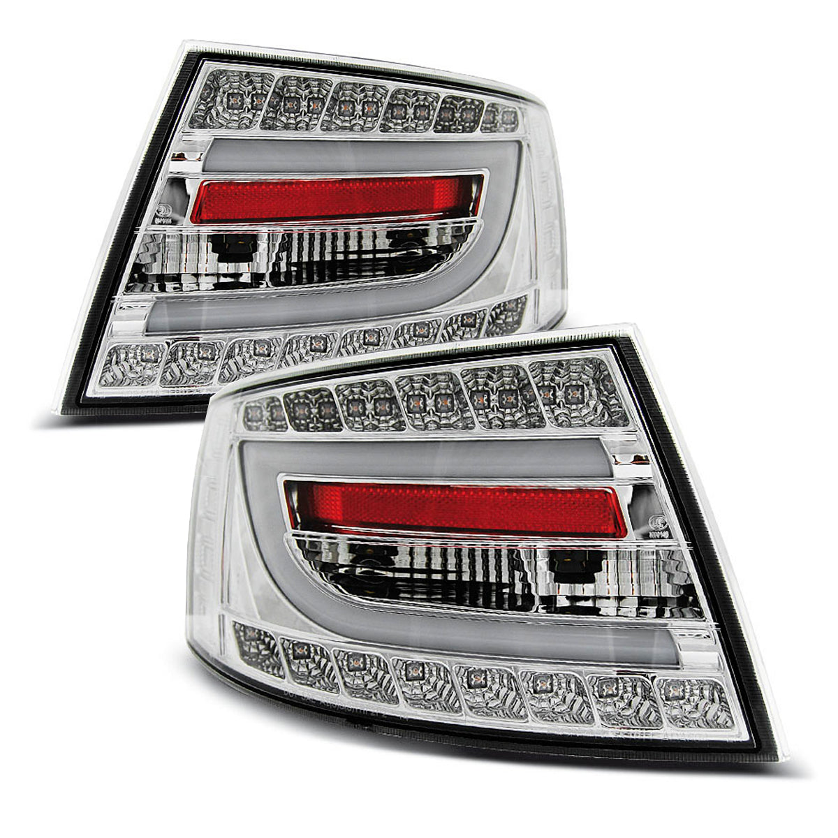 LED Rücklichter Chrom passend für Audi A6 C6 Limousine 04.04-08 7PIN