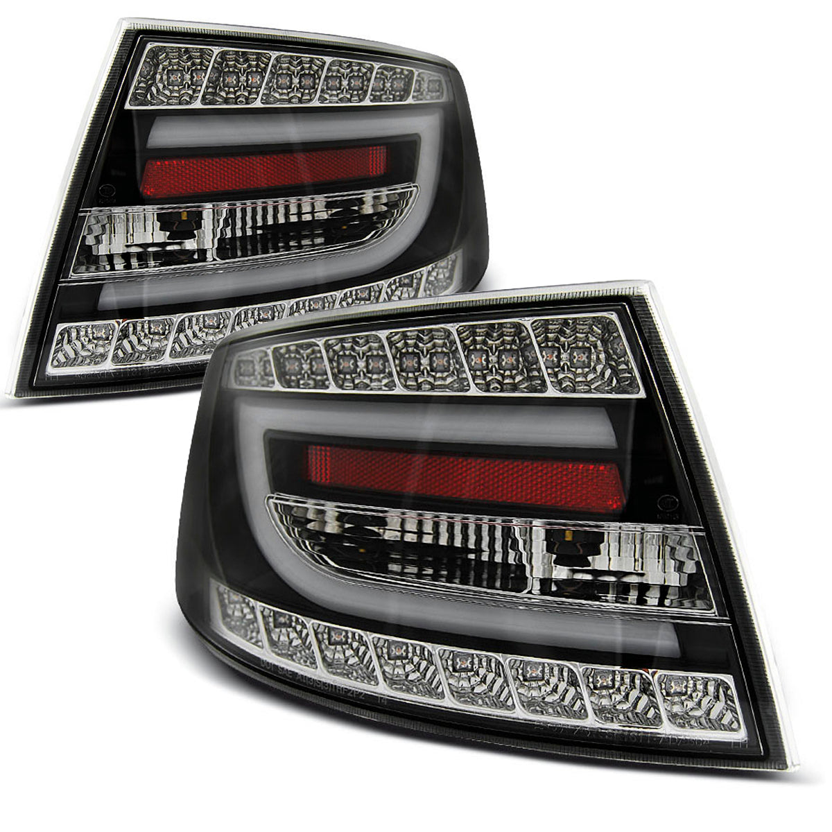 LED Rücklichter Schwarz passend für Audi A6 C6 Limousine 04.04-08 7PIN