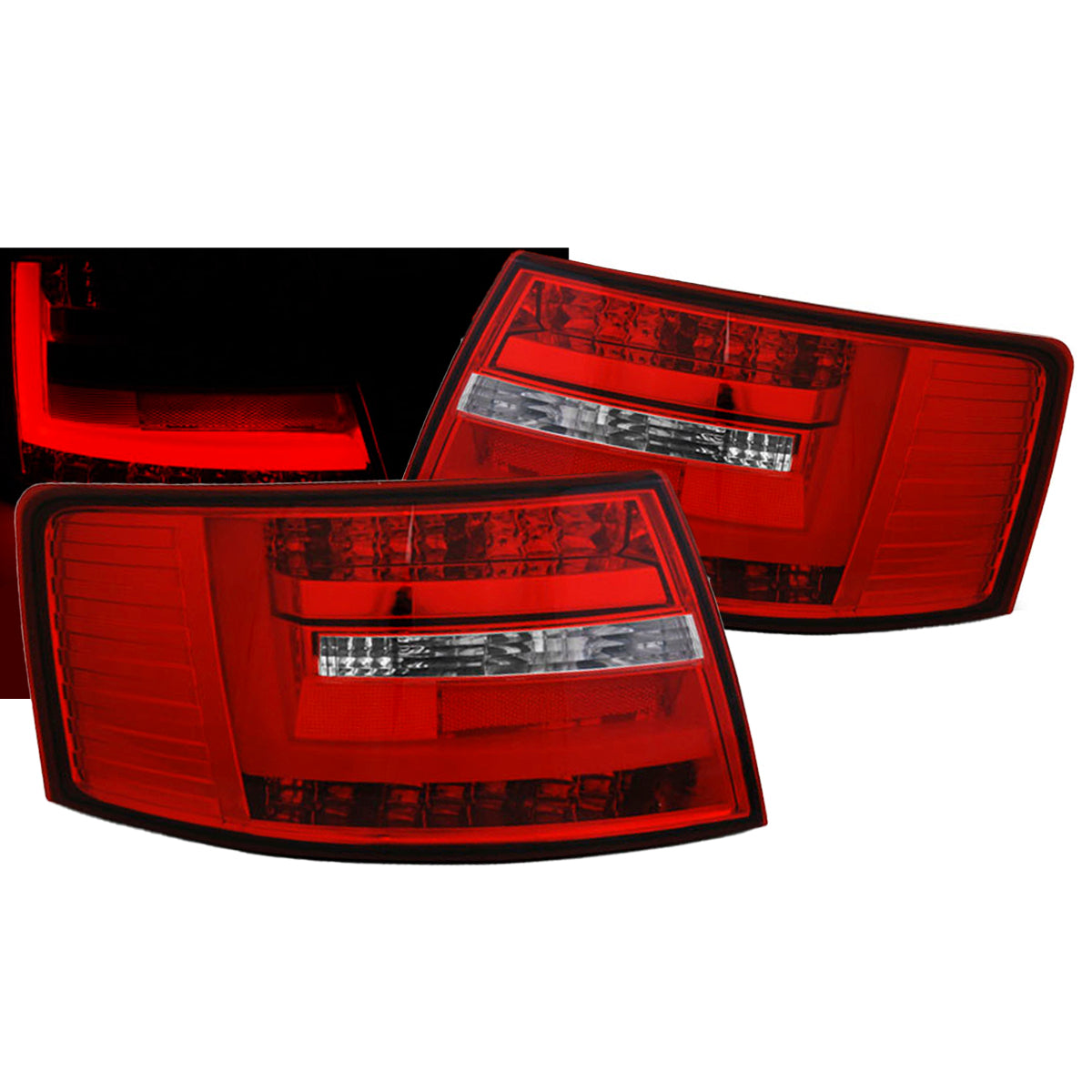LED BAR Rücklichter Rot Weiß passend für Audi A6 C6 Limousine 04.04-08 7-PIN