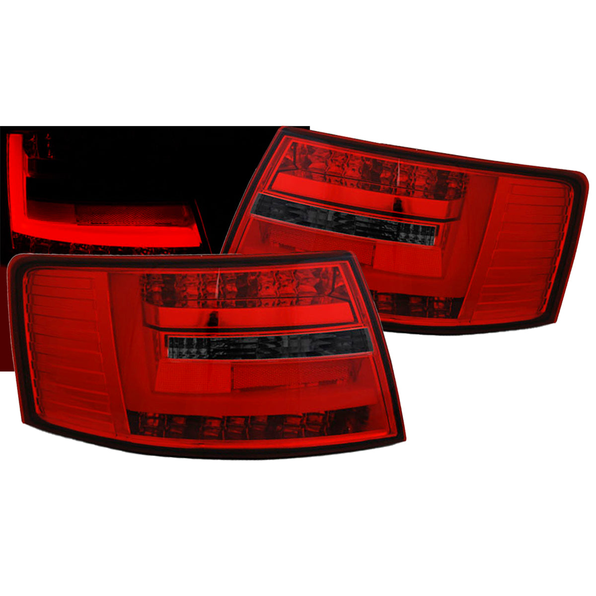 LED BAR Rücklichter Rot Rauch passend für Audi A6 C6 Limousine 04.04-08 7-PIN