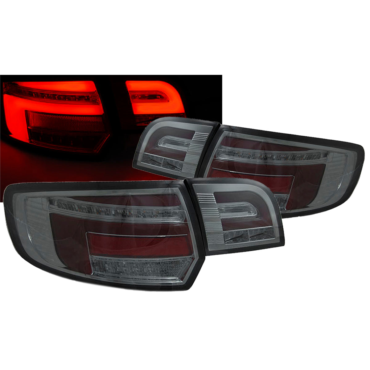 LED BAR Rot Rücklichter Rauch SEQ passend für Audi A3 8P 5D 08-12