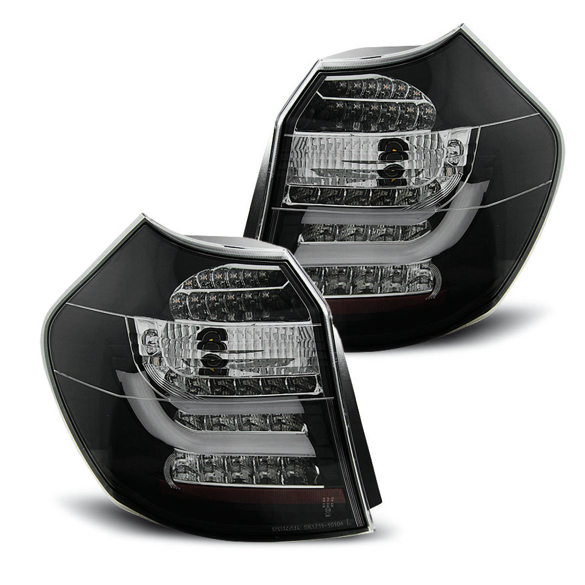 LED Leiste Rücklichter Schwarz passend für BMW E87/E81 09.07-11 LCI Schwarz