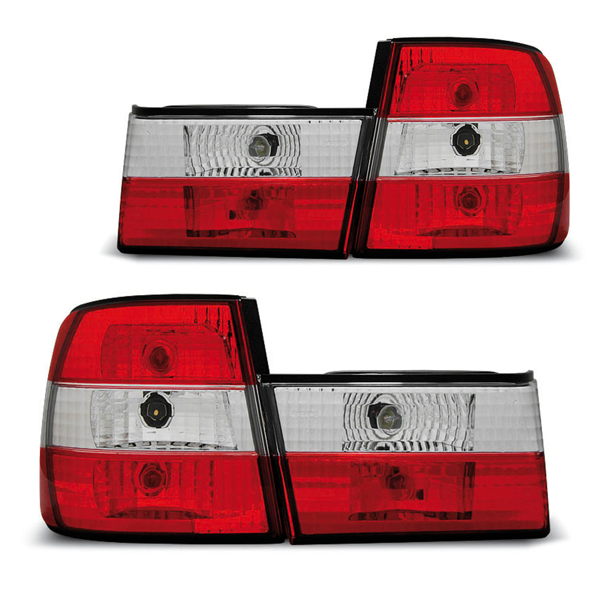 Rücklichter Rot Weiß passend für BMW E34 02.88-12.95 Limousine