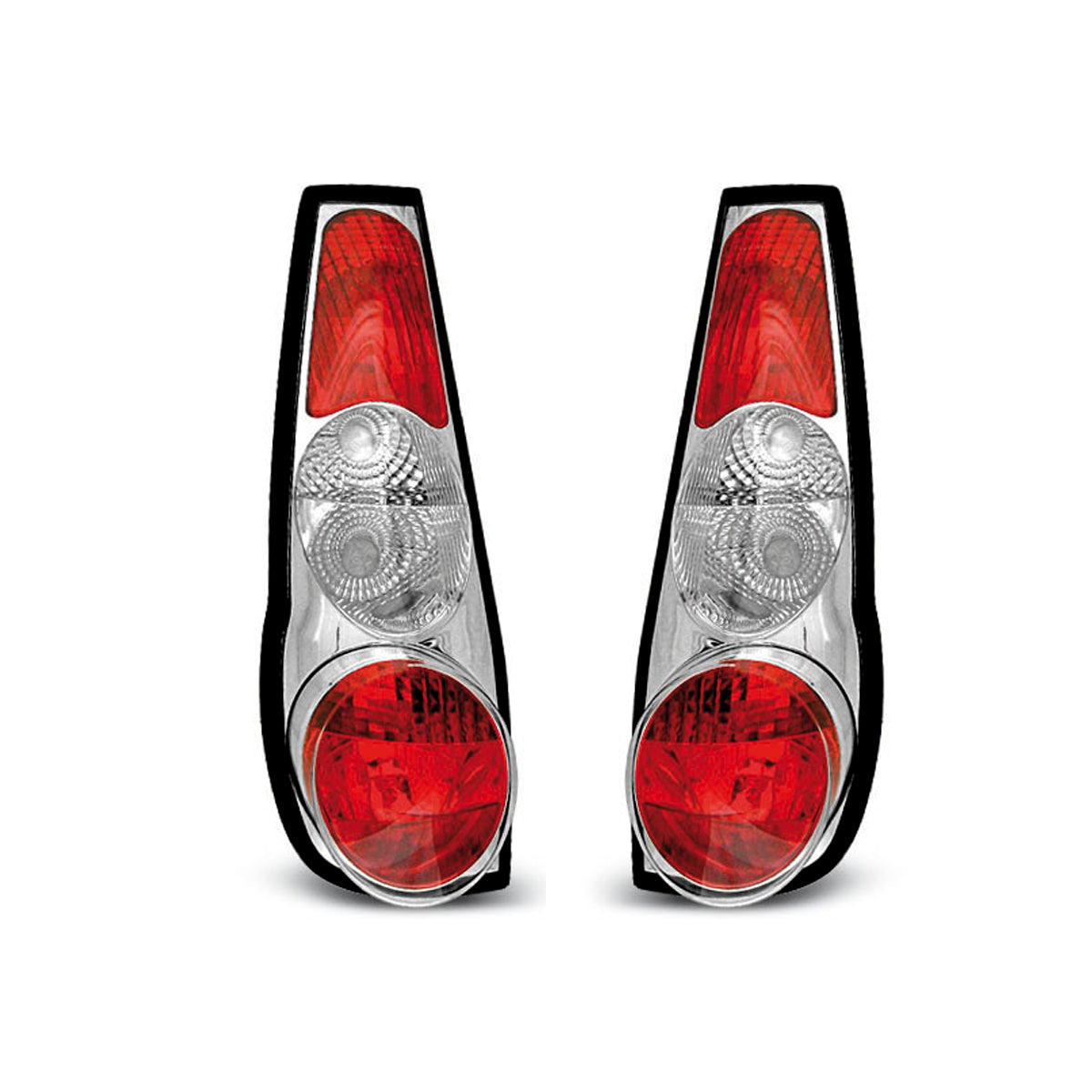Rücklichter passend für Fiat Punto 1 11.93-09.99 Chrom