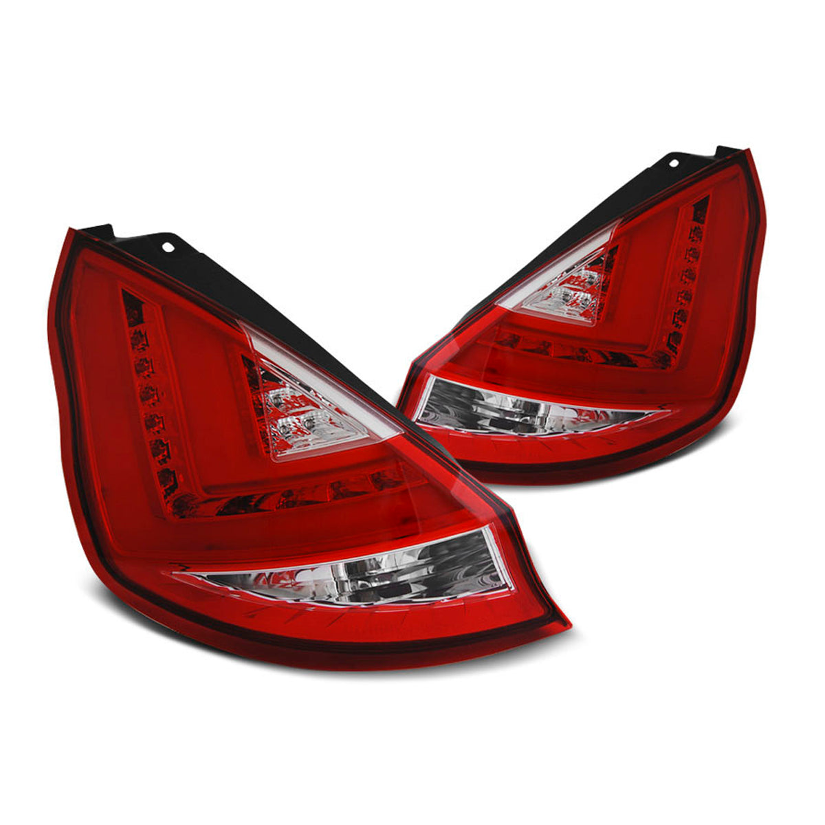 Rücklichter passend für Ford Fiesta MK7 08-12 HB Rot Weiß LED Bar