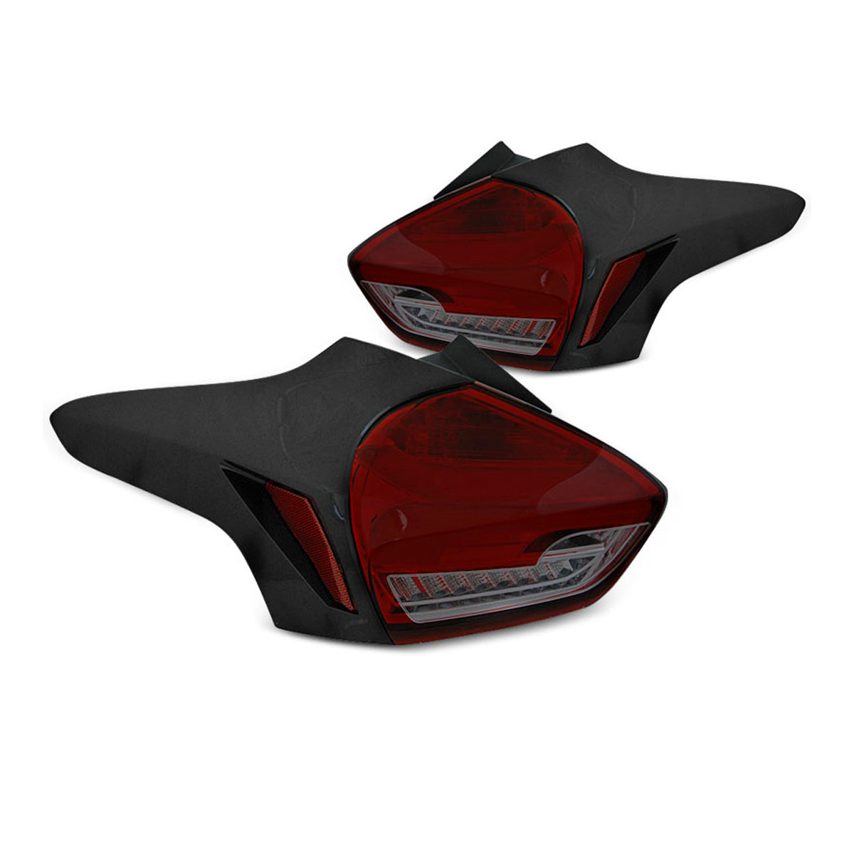Rücklichter passend für Ford Focus 3 15-18 Hatchback Rot Smoke sequenziell LED