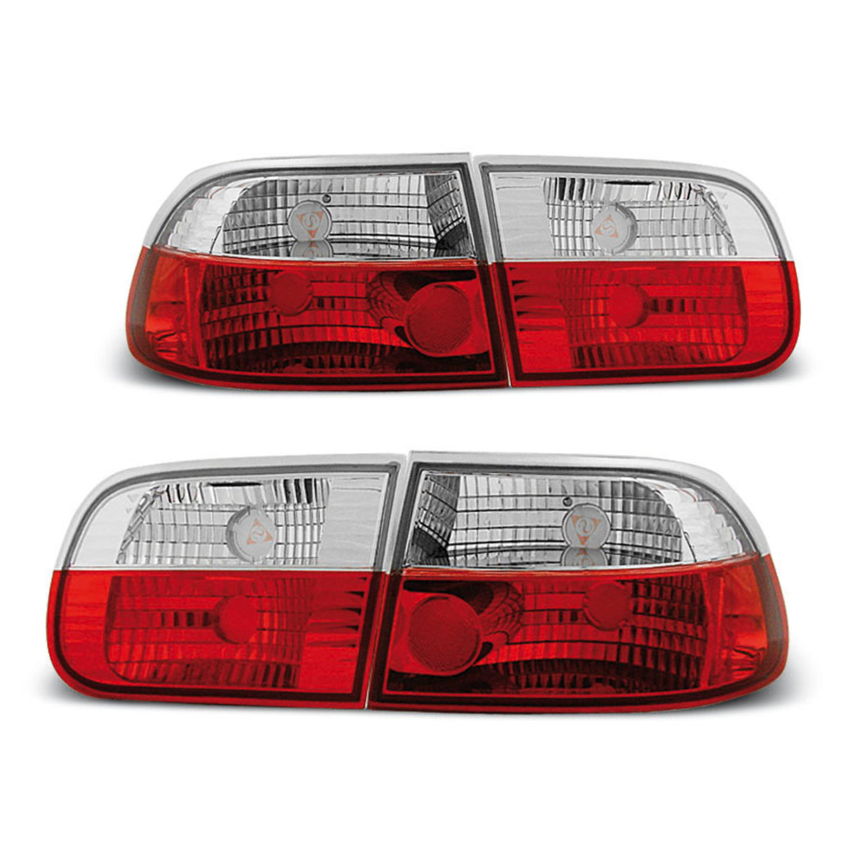 Rücklichter passend für Honda Civic 09.91-08.95 3D Rot Weiß