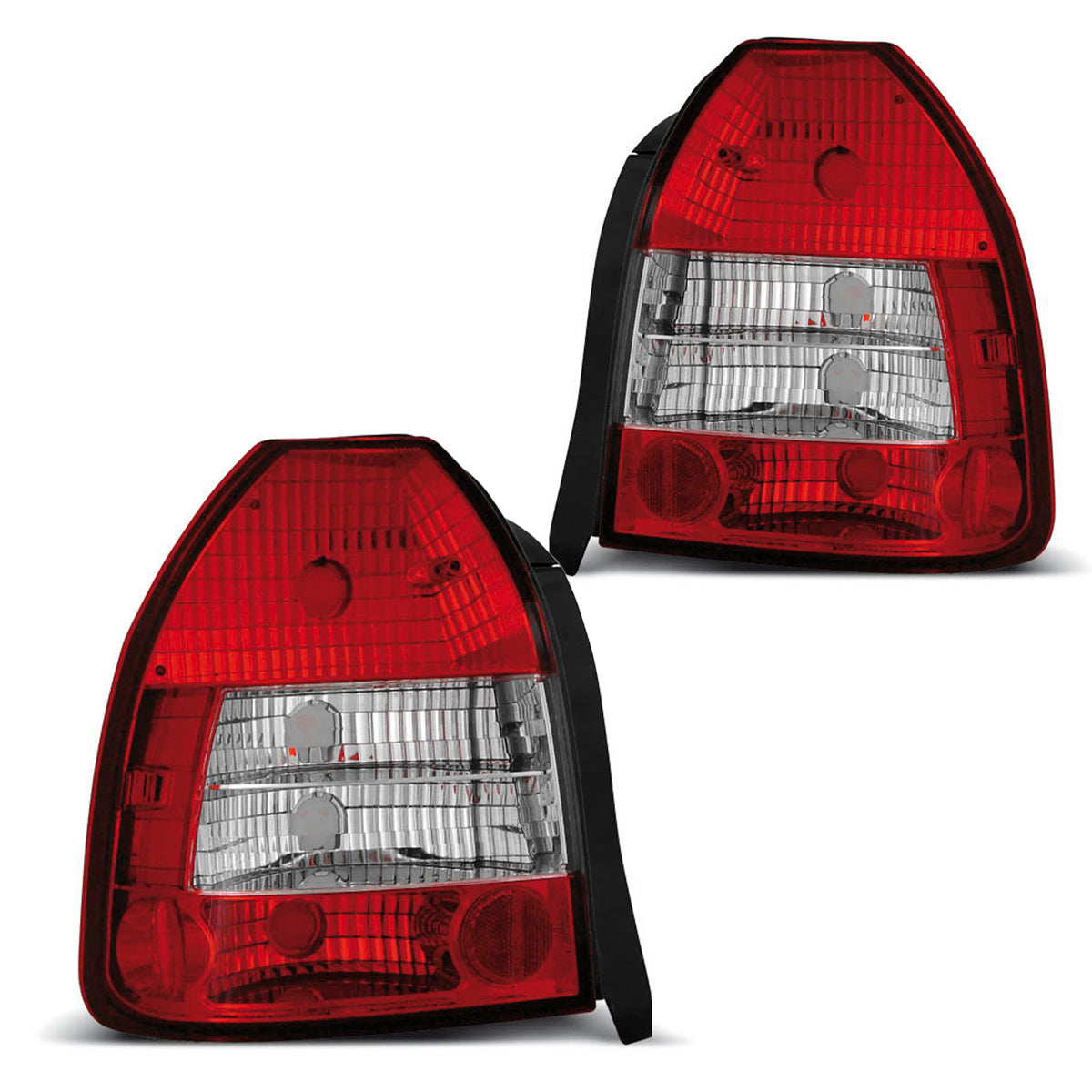 Rücklichter passend für Honda Civic 09.95-02.01 3D Rot Weiß