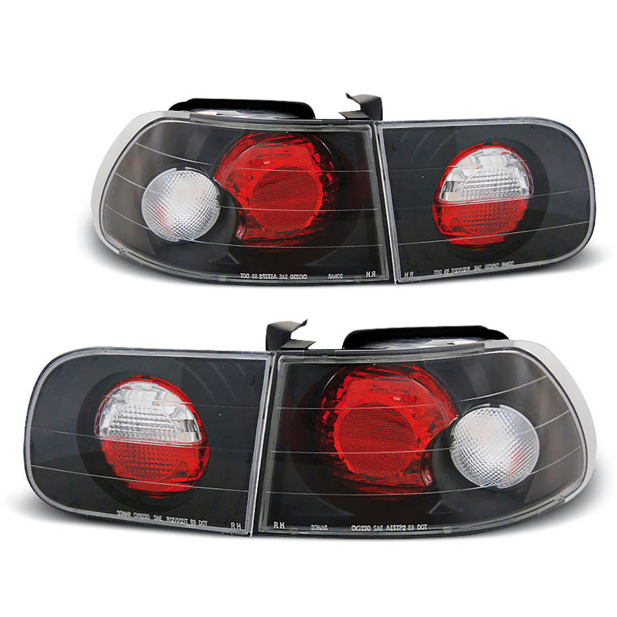Rücklichter passend für Honda Civic 09.91-08.95 3D Schwarz