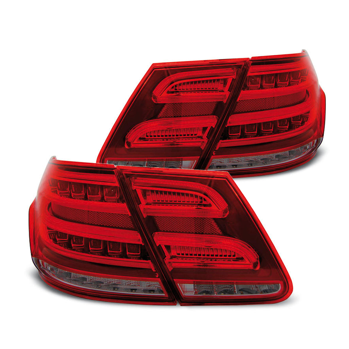 LED Rücklichter Rot Rauch passend für Mercedes W212 E-Klasse 09-13 mit Glühbirne P21