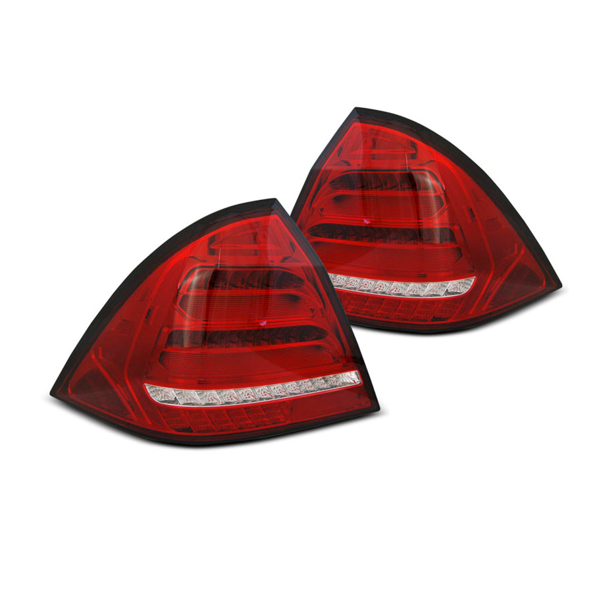 Rücklichter passend für Mercedes W203 Limousine 04-07 Rot Weiß LED BAR