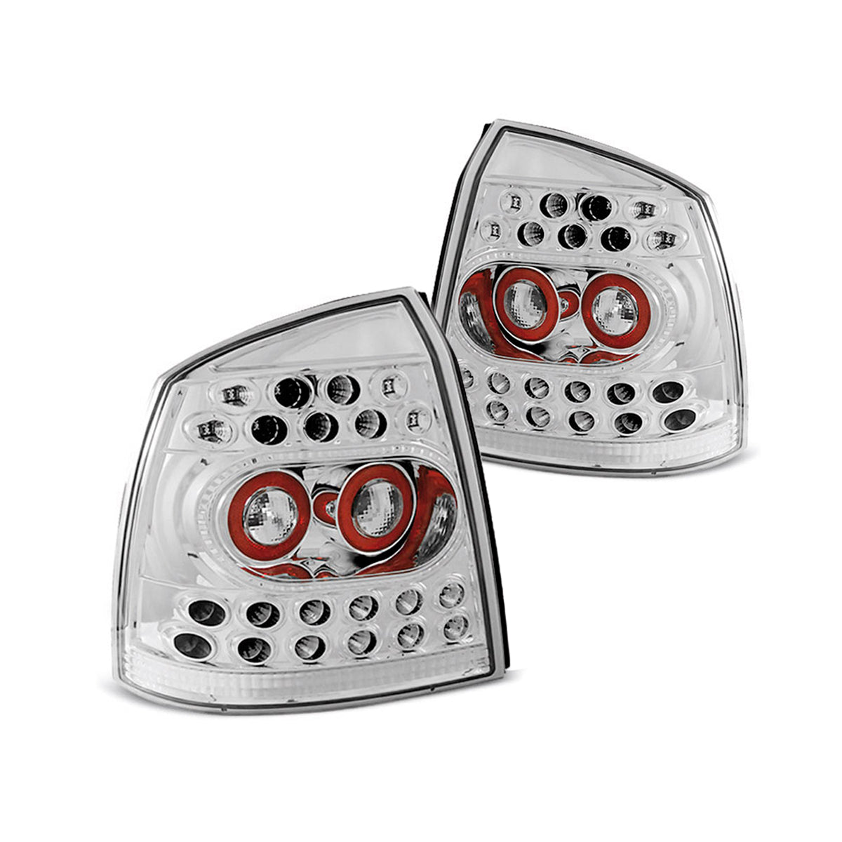 Rücklichter passend für Opel Astra G 09.97-02.04 Chrom LED