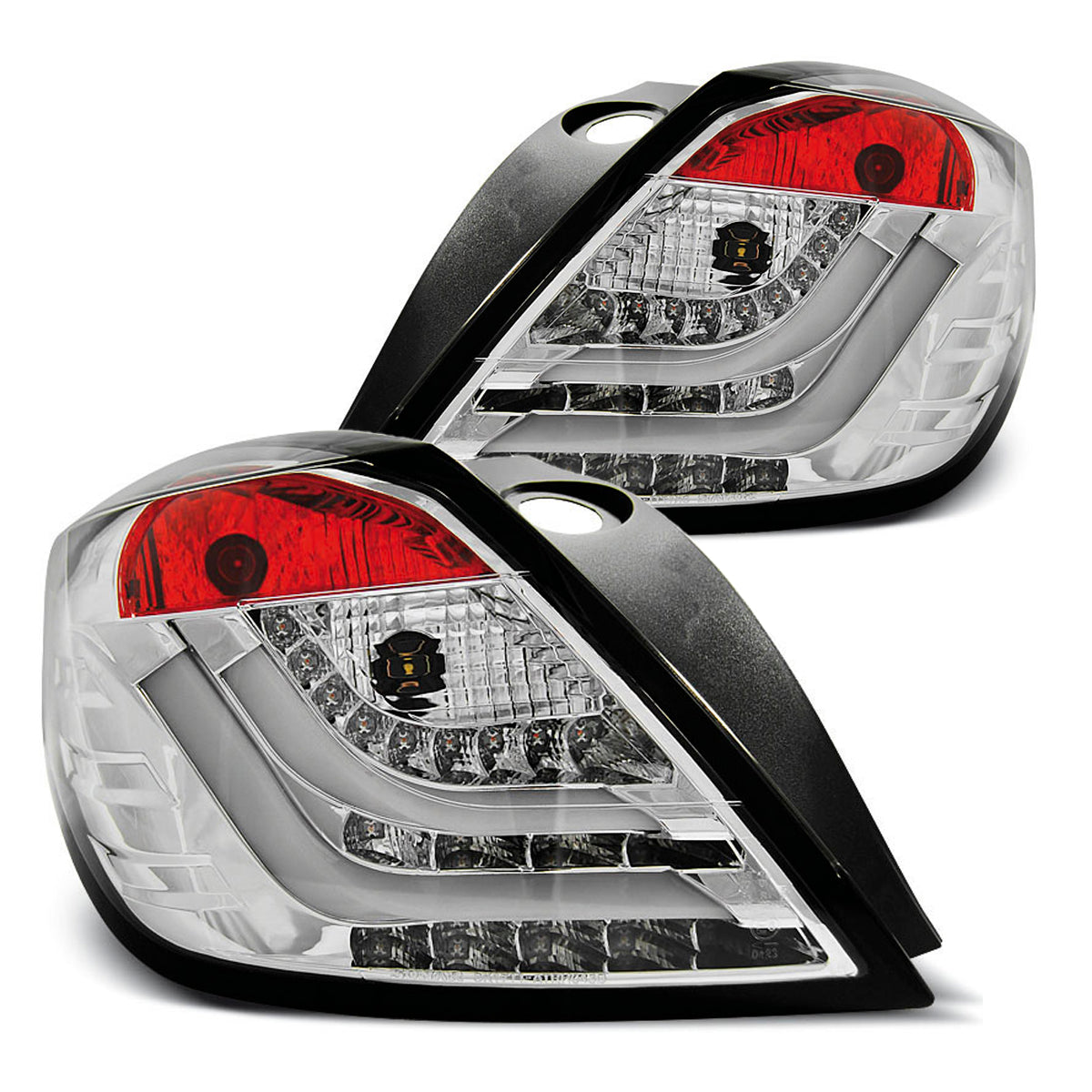 Rücklichter passend für Opel Astra H 03.04-09 3D Chrom LED