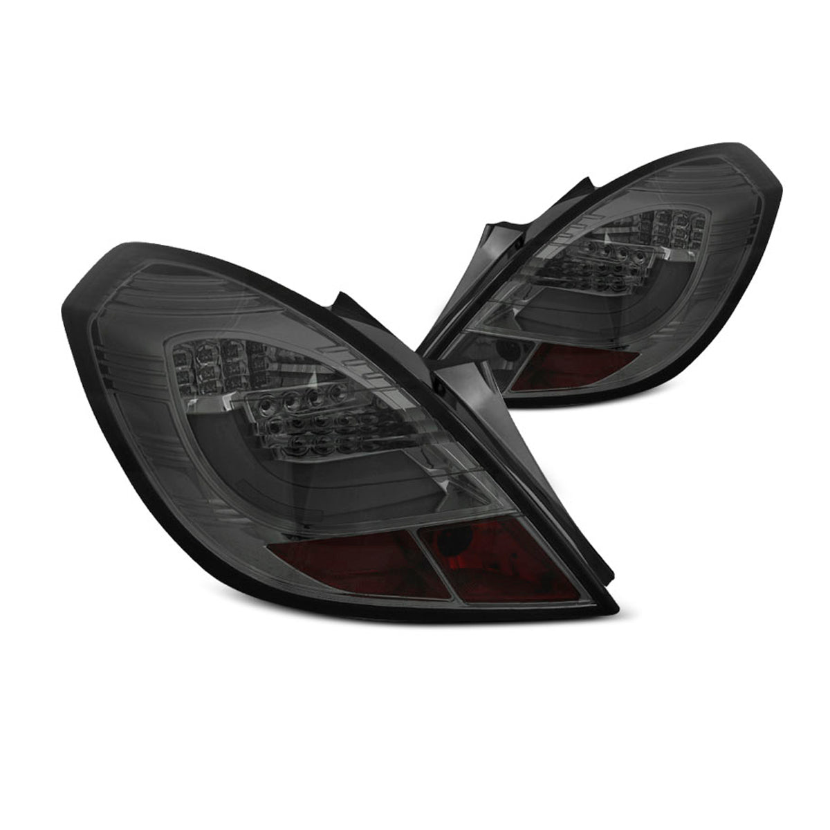 Rücklichter passend für Opel Corsa D 3D 04.06-14 Rauch LED Leiste