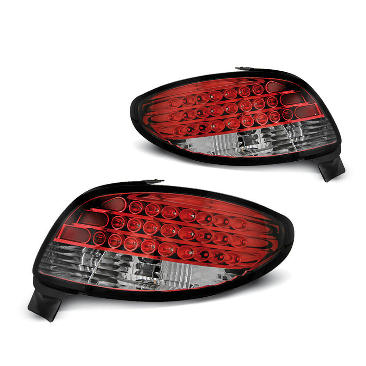 Rücklichter passend für Peugeot 206 10.98- Rot Weiß LED