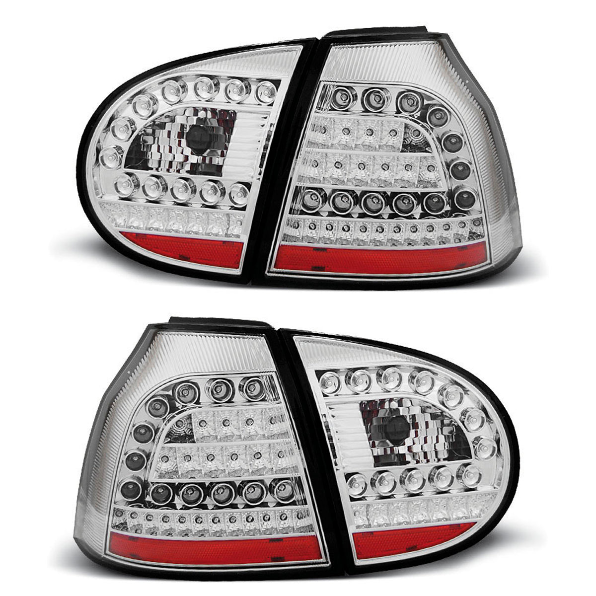 LED Rücklichter Chrom passend für VW GOLF 5 10.03-09