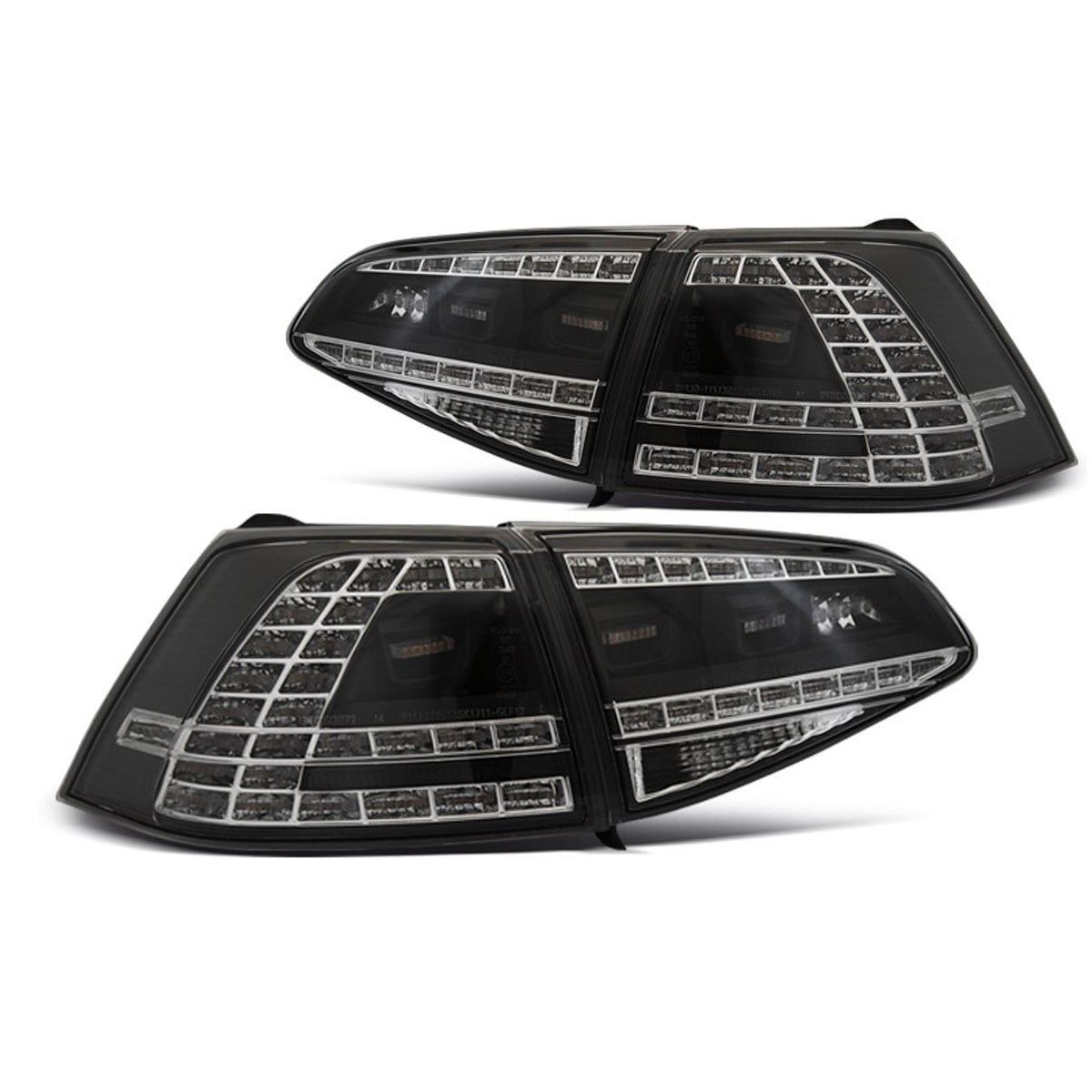 LED Rücklichter Sport Schwarz SEQ passend für VW Golf 7 13-17