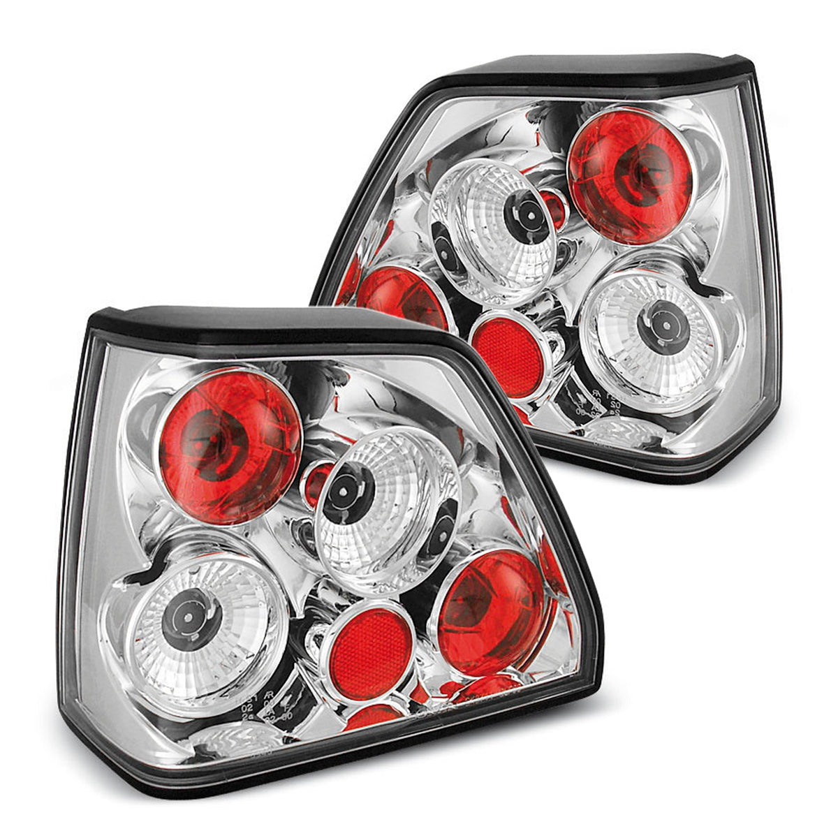 Rücklichter Chrom passend für VW Golf 2 08.83-08.91