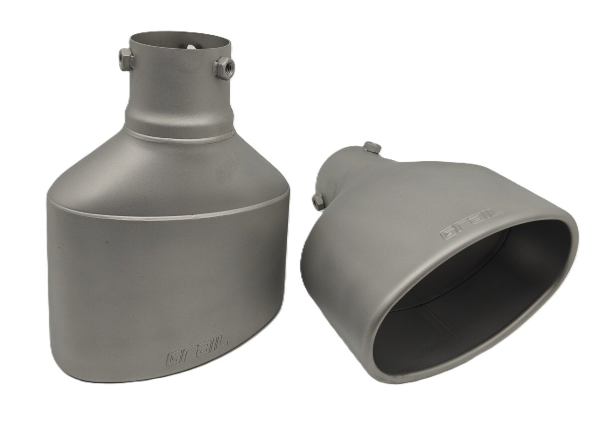 GRAIL Endrohrset | Edelstahl | oval | passend für Audi S3 (8V) Limousine / Cabrio