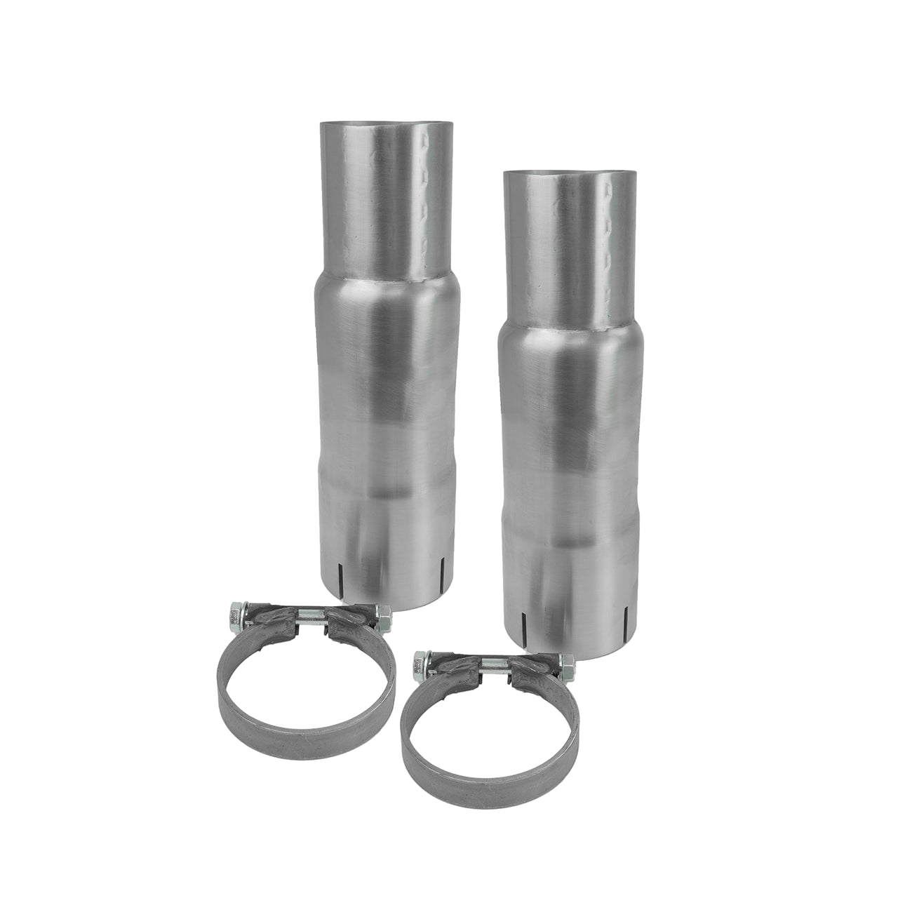 2x Edelstahlreduzierungen + 2x Schellen für Audi (R)S6 / (R)S7