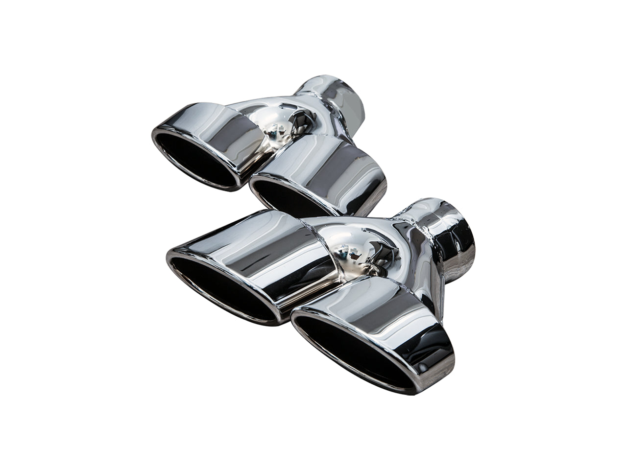 Bull-X Endrohrset Y-Style: Typ 14 Oval versetzt abgeschrägt 2x225x70