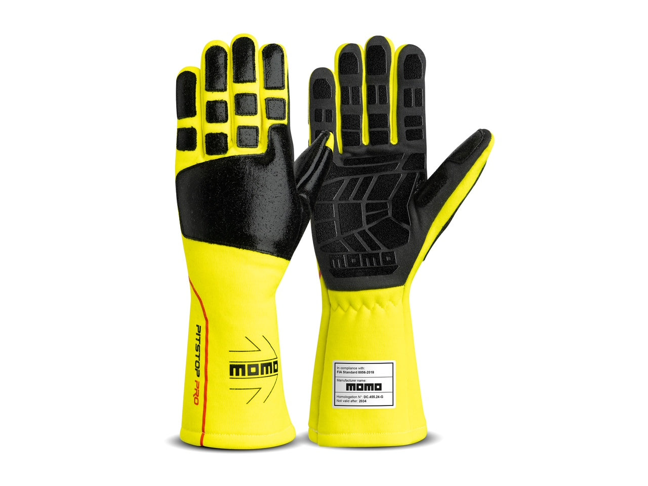 MOMO Mechanikerhandschuhe Pit Stop Pro Yellow FIA Größe S/9
