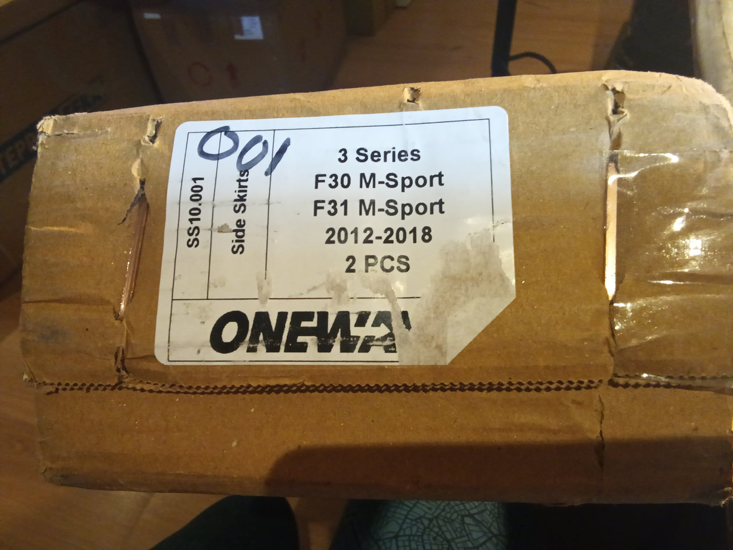 Oneway Satz Seitenschweller passend für BMW 3er F30 M-Sport 2012-2019 - Schwarz glänzend