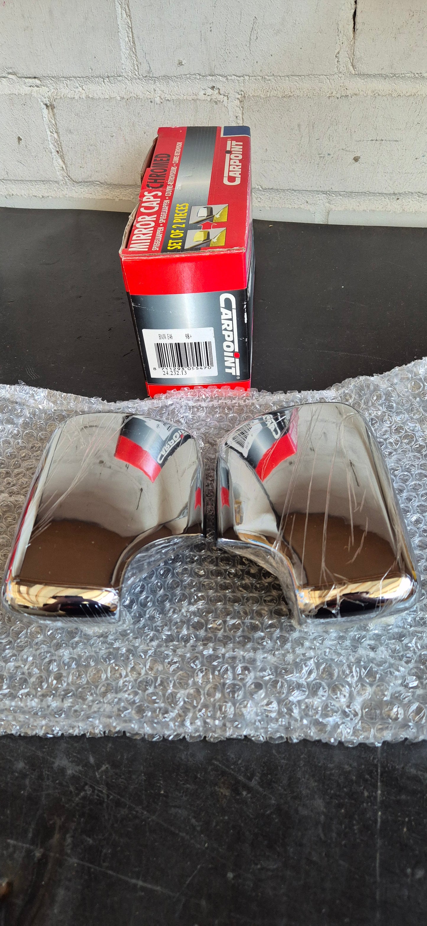 Spiegelkappen Chrom BMW E46 Original Carpoint Neu