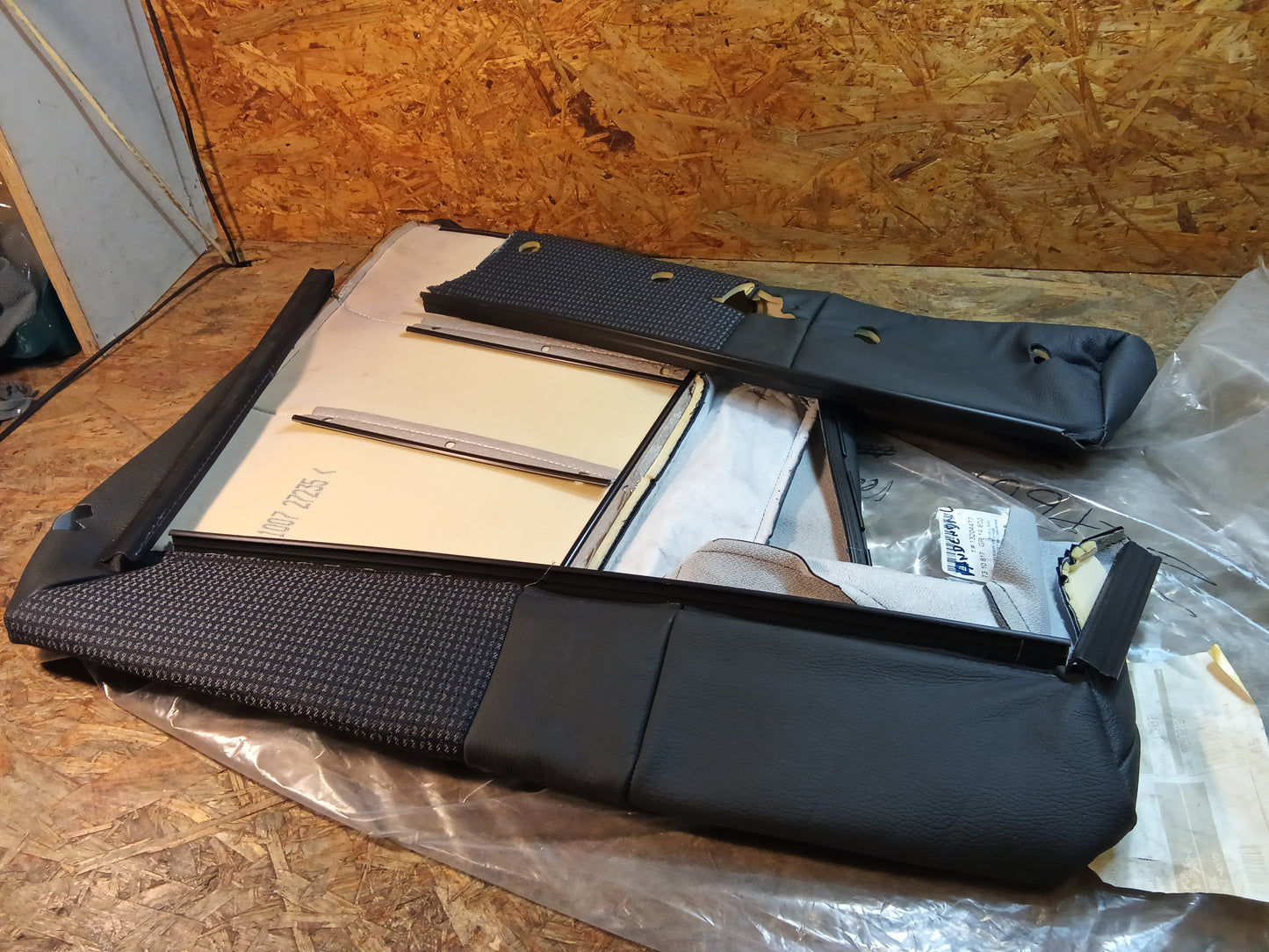 Vectra C Sitzbezug Stoff Leder Sitzbank hinten links original GM NEU
