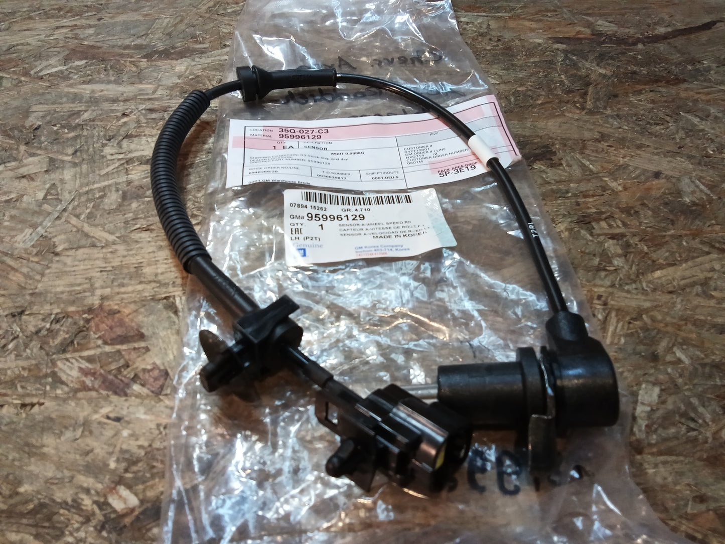 Chevrolet Aveo ABS-Sensor Raddrehzahl h.l original GM NEU