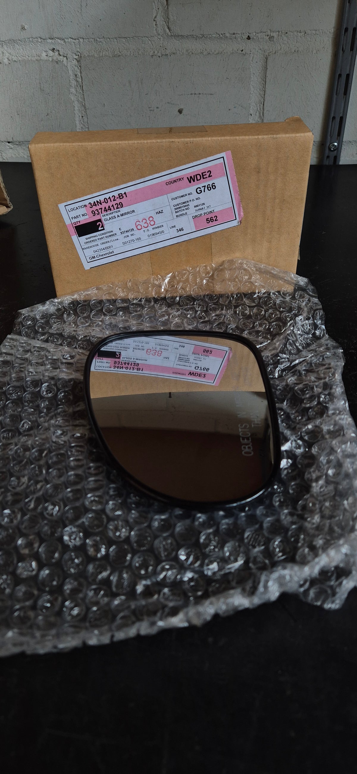 Spiegelglas Matiz Seitenspiegel links Original GM Neu